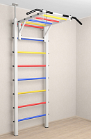 Шведская стенка Sv Sport враспор (Турник рукоход) (275-295 см) В720 ( Разноцветные перекладины)