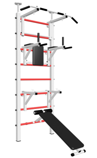 Шведская стенка Sv Sport враспор (Турник стандарт/Брусья/Стойка/Скамья) (275-295 см) В707