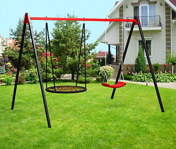 Уличные качели Sv Sport УК164.2В2 (3.0м/Гнездо 115см/"Лодочка"/Подвесы на втулке 2к)