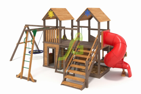 картинка Детская площадка IgraGrad Комбо SF с рукоходом от магазина Лазалка