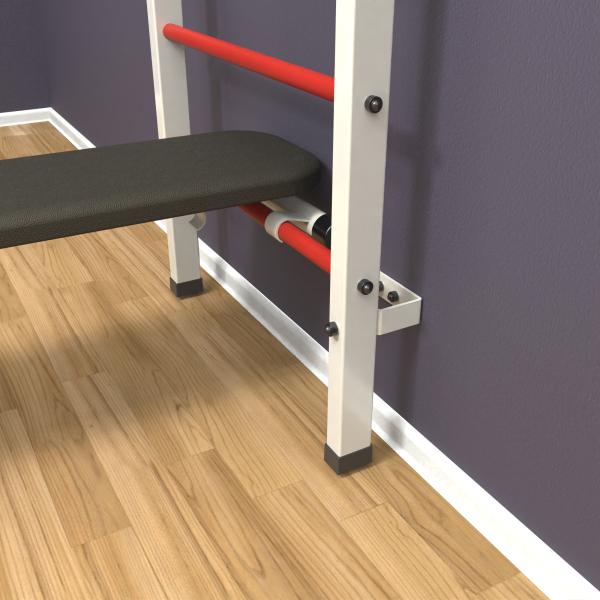 Шведская стенка «LittleSport» White Long 3.0 красные ступени