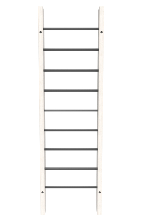 картинка Брашированная шведская стенка "Кастерли" Белый (Черные ступени) от магазина Лазалка