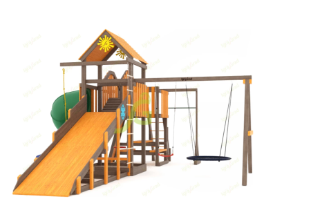 картинка Всесезонная площадка IgraGrad С Мостик 1 с трубой SF2 от магазина Лазалка