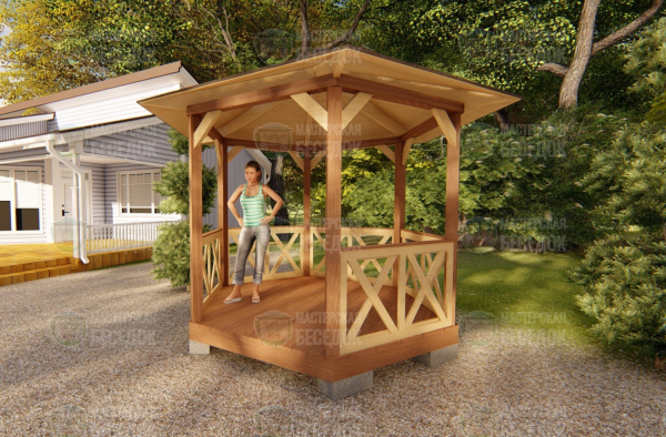 Деревянная беседка МОСКОВСКАЯ ЖАРА