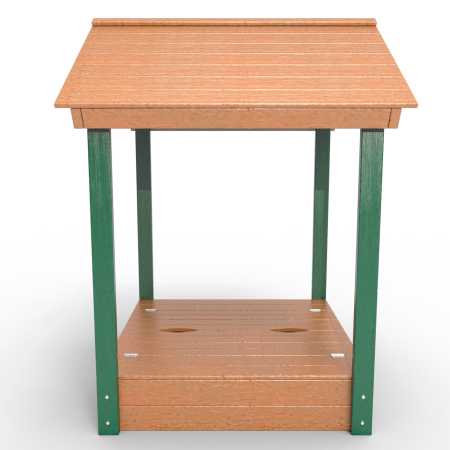 картинка Детская деревянная песочница с крышей "Форест" от магазина Лазалка