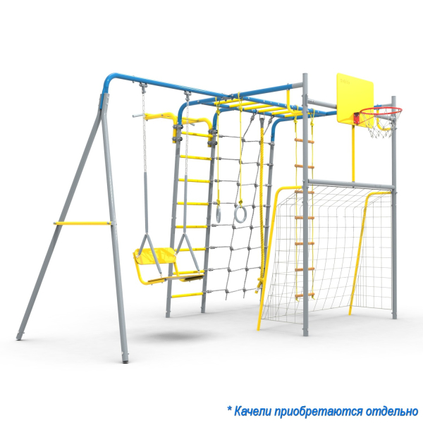 УДСК-12-1 "Физрук-К" с доп. секцией "Качели" синий/серый