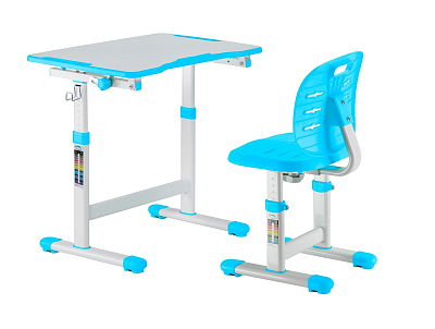 Комплект парта и стул-трансформер FUNDESK OMINO BLUE (голубой)
