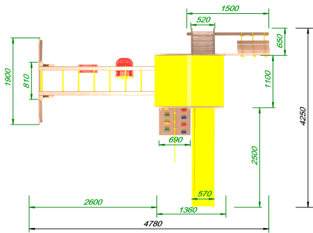 Детская площадка Пикник "Оптимус" с рукоходом
