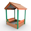 картинка Детская деревянная песочница с крышей "Вега" от магазина Лазалка