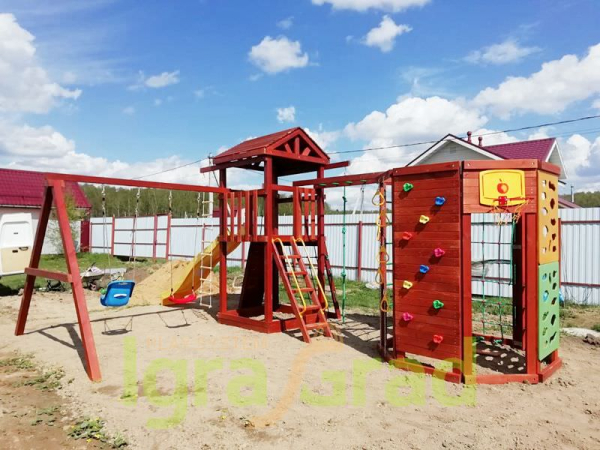 картинка Детская площадка IgraGrad "Панда Фани Gride с WorkOut" от магазина Лазалка