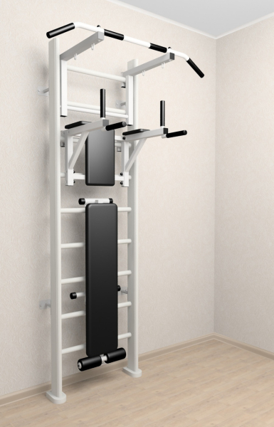 картинка Деревянная шведская стенка Sv Sport 905б (Турник стандарт/Брусья/Скамья) от магазина Лазалка