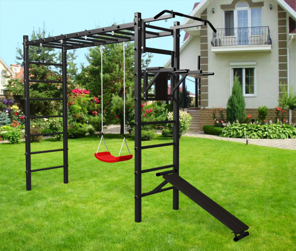 Уличная шведская стенка Sv Sport рукоход У517 (Турник/Брусья/Скамья/"Лодочка")