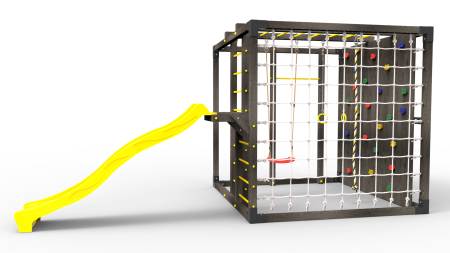 Детская площадка Куб "Блэк" с горкой