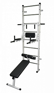 Шведская стенка "Пионер-КС" с разборным турником-брусьями (пристеночная)