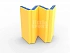 Мат кожзам LittleSport (100х200х10см) складной в 4 сложения синий/желтый
